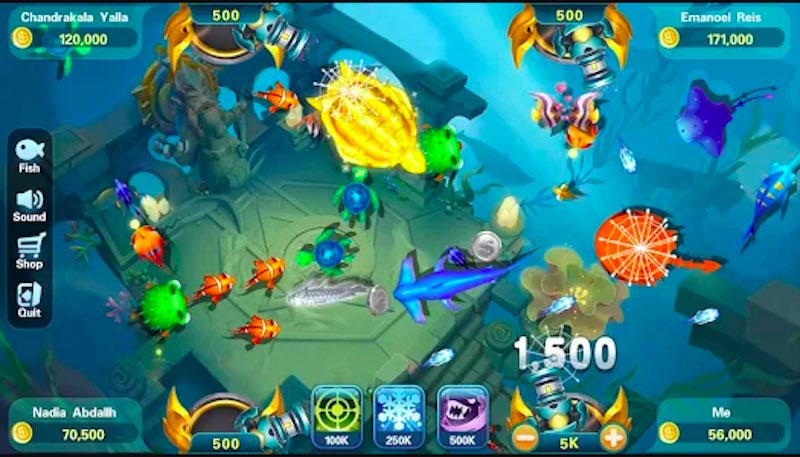 Giao diện Bắn Cá Jackpot tại Jun88 với sinh vật biển đa dạng và hiệu ứng sống động